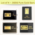 .9999 Pure Gold Bars *Lot of 4* - Buffalo, Double Eagle, St. Gaudens, Fort Knox