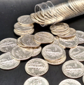 Tube of 50 Mercury Dimes BU Brilliant Uncirculated 90% Silver 10C PDS Free Ship