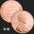 Lot 10 x 1 oz Lincoln Wheat Cent Copper Round