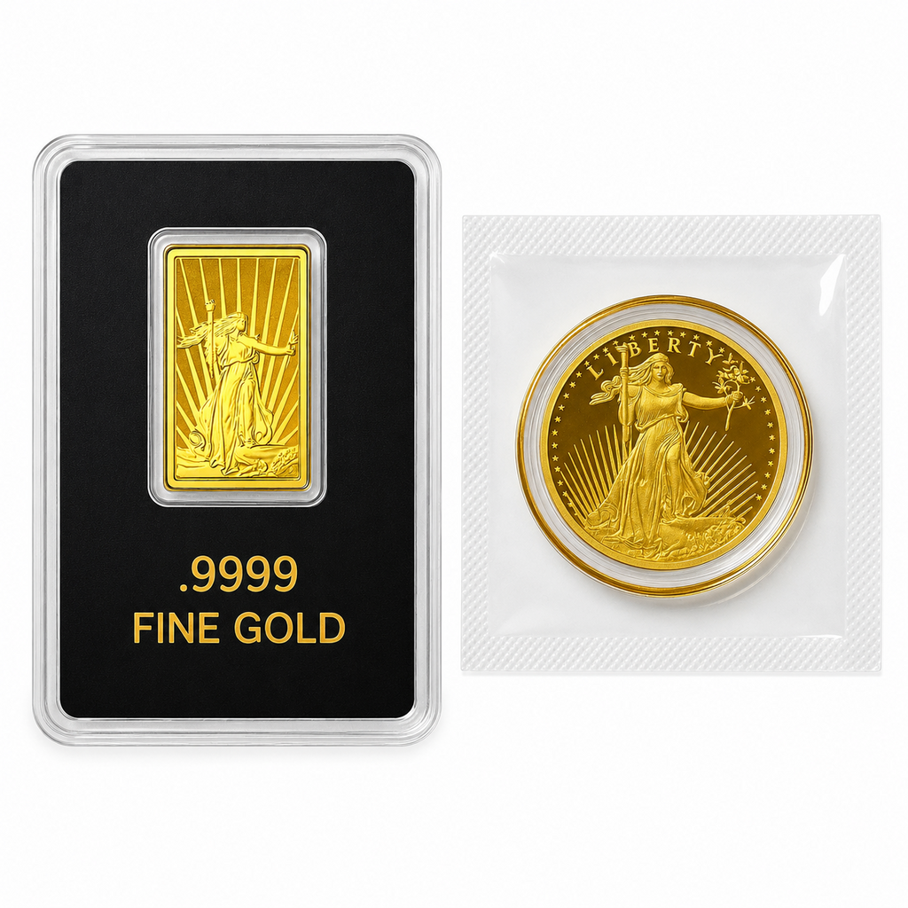 ✨ 2026 St. Gaudens Gold Bar & Cook Islands $5 Gold Coin 2pc Set .9999🔥💰