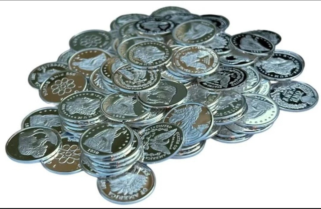 150x PURE .999 Fine Silver Rounds & Bars Mix Bullion Estate Lot Valcambi, Eagle