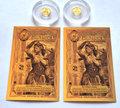 2x 1/200 oz Pure Gold Egyptian Scarab Rounds + 2x FREE 1/4000 oz Idaho Goldbacks