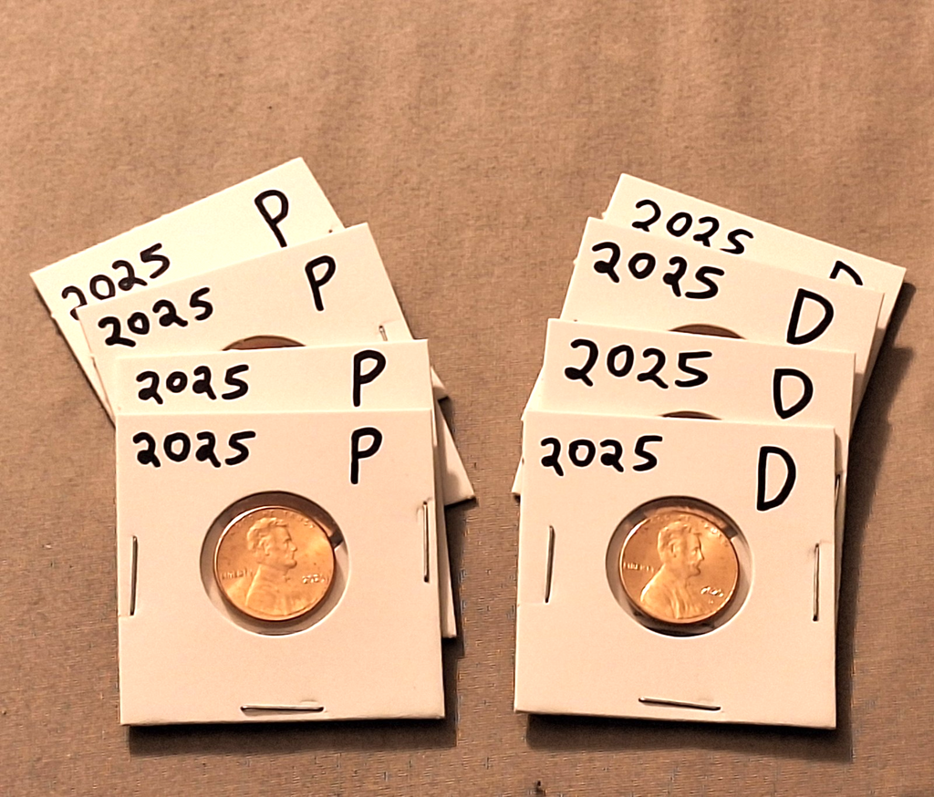 4x 2025 PD P D ABRAHAM LINCOLN SHIELD CENT BRILLIANT UNCIRCULATED ⭐ READY 2 SHIP