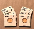 4x 2025 PD P D ABRAHAM LINCOLN SHIELD CENT BRILLIANT UNCIRCULATED ⭐ READY 2 SHIP