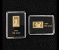 Lot 2 Gold Bar Set America the Free .9999 Fine  Lady Liberty Bald Eagle In Assay