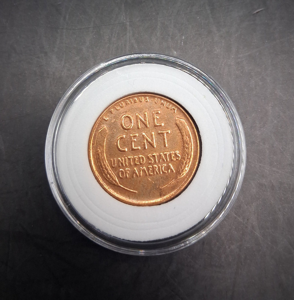 Lincoln Wheat Penny Cent BU Uncirculated - Brilliant Coin in Hard Case