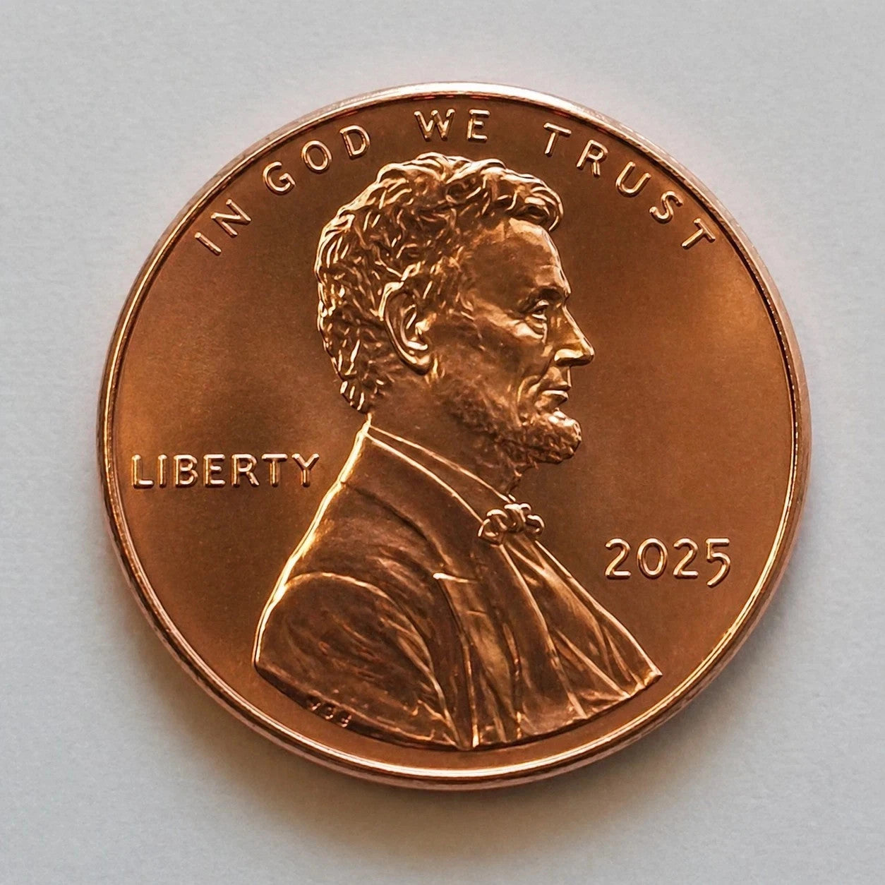 Donald Trump Display Card w/ 2025-P Lincoln Cent Last Penny Minted UNC FS