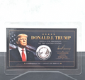 Donald J Trump Tribute Card w/ Genuine 1g .999 Fine Silver Walking Liberty Round