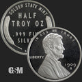 1/2 oz Lincoln Wheat Fractional Silver Round