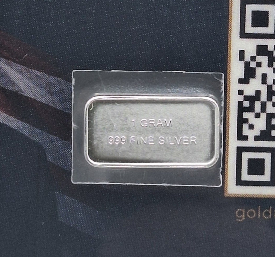 Donald Trump Tribute Card w/ Genuine 1g 1957 Chevy .999 Fine Silver Bar