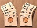 5x 2025 PD P D ABRAHAM LINCOLN SHIELD CENT BRILLIANT UNCIRCULATED ⭐ READY 2 SHIP