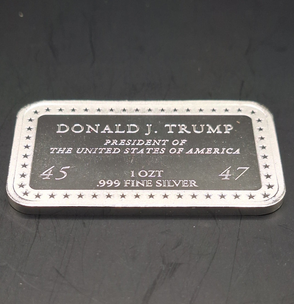1 oz Trump Signature Presidential Silver Bar .999 Fine Bullion