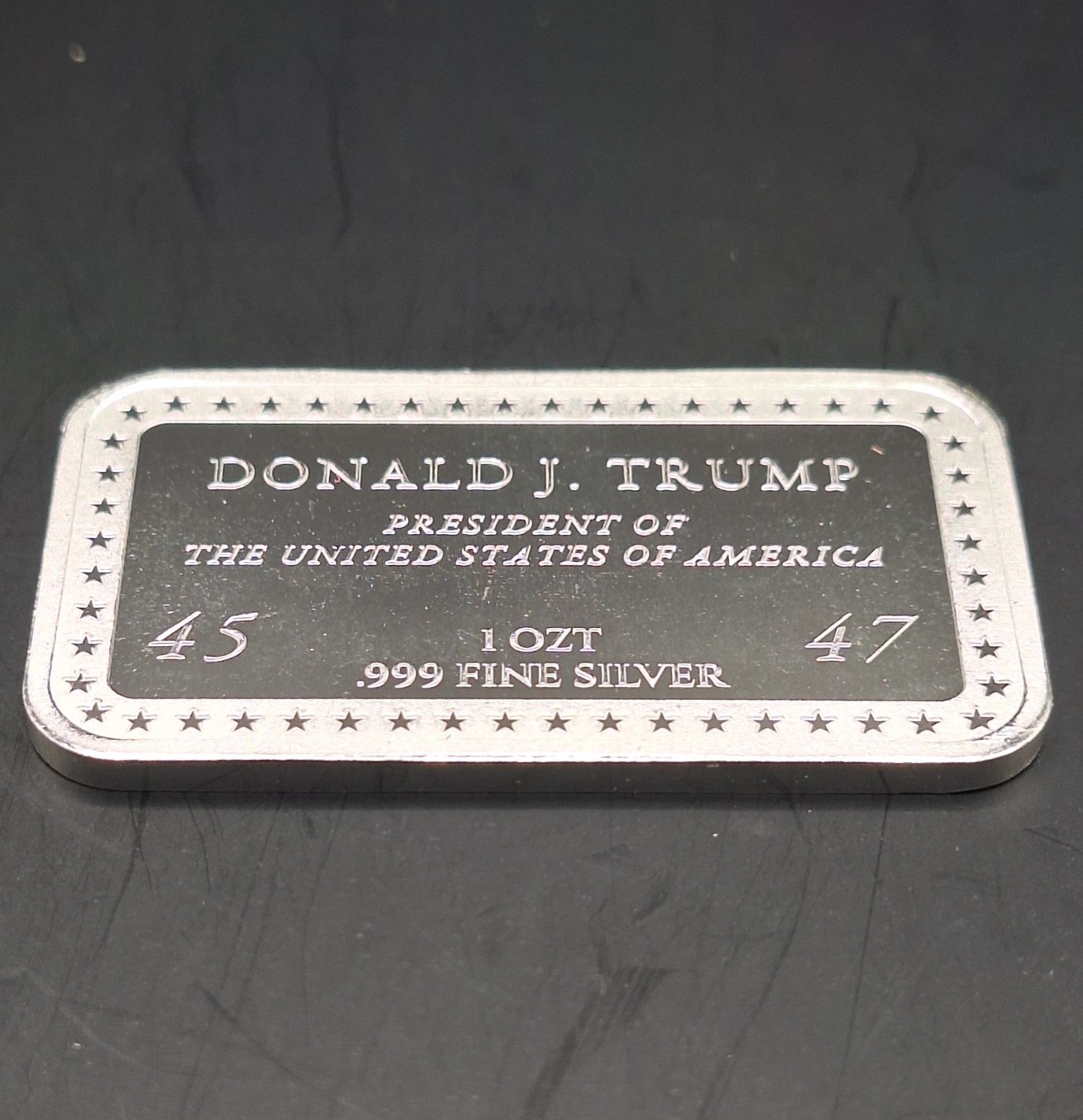 1 oz Trump Signature Presidential Silver Bar .999 Fine Bullion