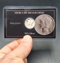 Mercury Silver Dime Gem BU 90% Silver Premier Black Collector Display Card