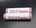2025-P & D Lincoln Shield Cent Rolls. Lot Of Two, Tube Sealed. SHIPS FREE! 🎁 🎄