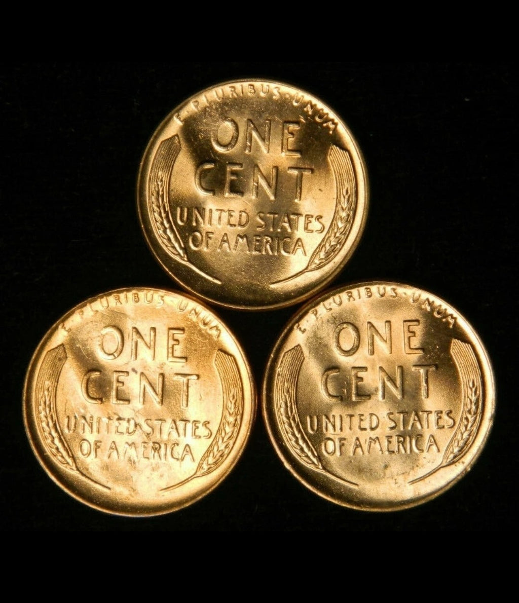 Lot 10 x BU Wheat Cent Penny Coin Set Estate Lot, Lincoln 10 Coins