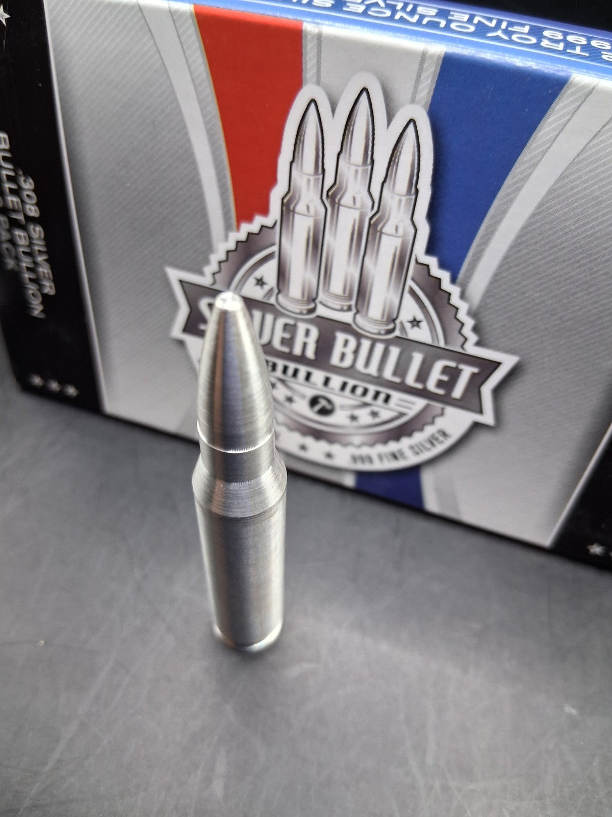 2 oz .999 Fine Silver Bullet Bullion .308 Caliber - Silver Bullet Bullion Brand
