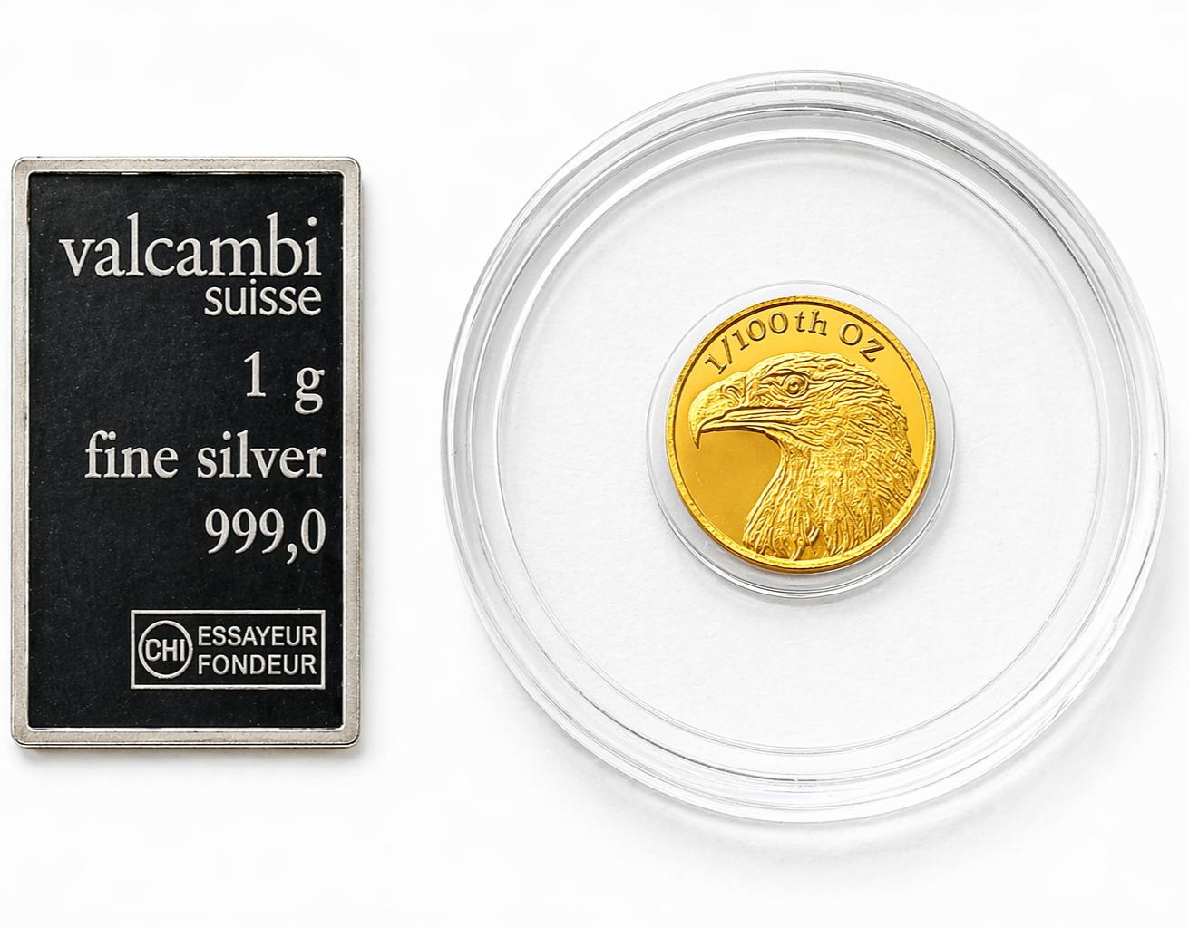 🔥 24K Pure Gold American Eagle Flag Coin .9999 + FREE Valcambi Silver Bar ✨