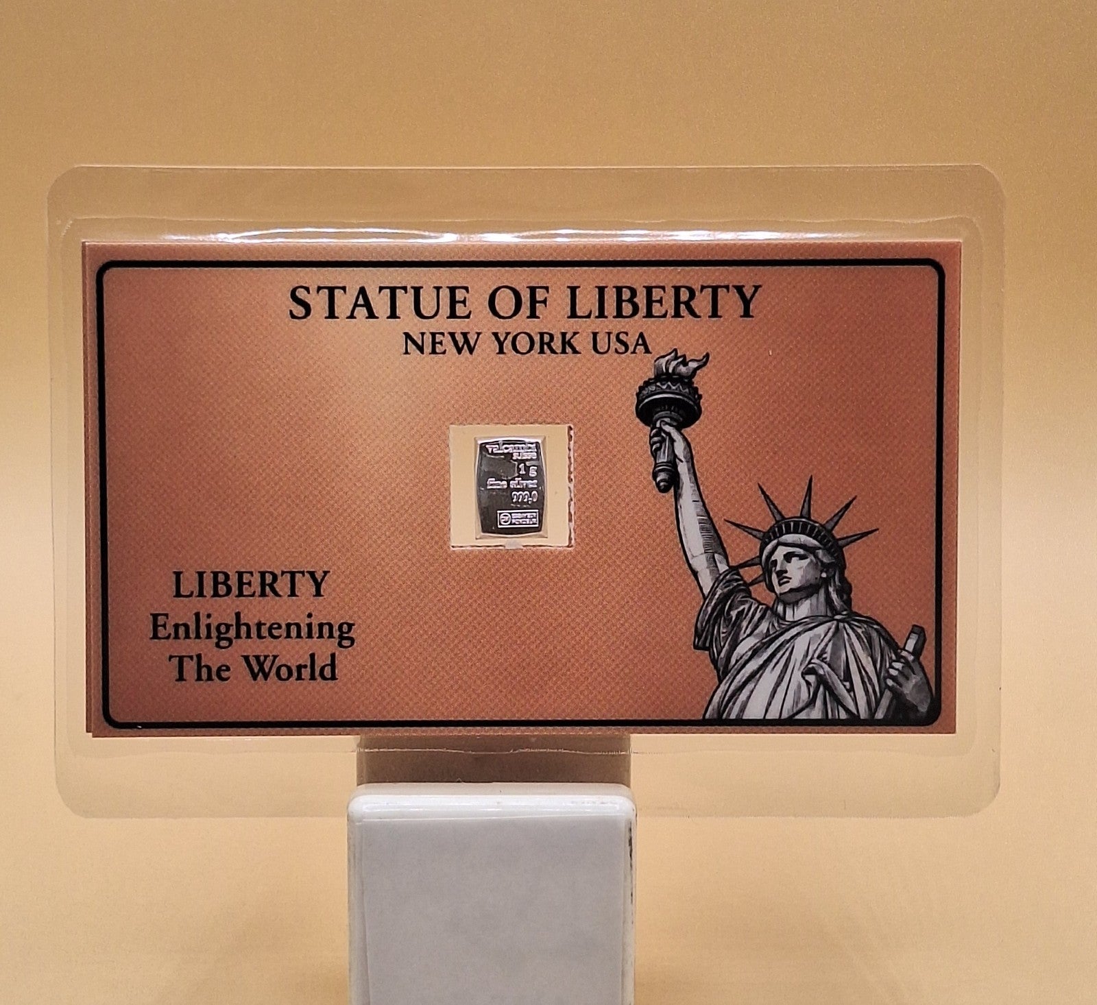 5 Card Set w/ 5x 1g Valcambi Suisse .999 Fine Silver Bars Patriotic Collection