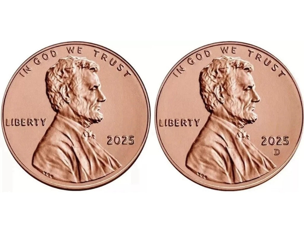 🎄🎁 2025 D LINCOLN MEMORIAL UNCIRCULATED PENNY FROM ORIGINAL BANK WRAPPED ROLLS