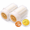 Lot of 20 1/100 oz 24K .999 Fine Gold American Eagle Flag Rounds 🦅💰