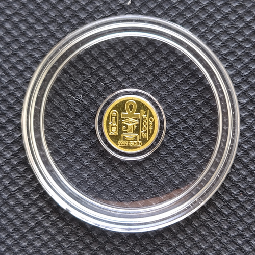 1/500 oz Monarch Eye of Ra .9999 Fine Gold Round Sealed Capsule BU