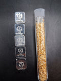 5 Grams Silver Bullion Bars .999 Fine + 2 Vials Gold Flake Estate Lot Anchor