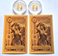 2x Mercury Gold Dime 1/200 oz Pure Gold Round + 2x FREE Idaho Goldback Notes