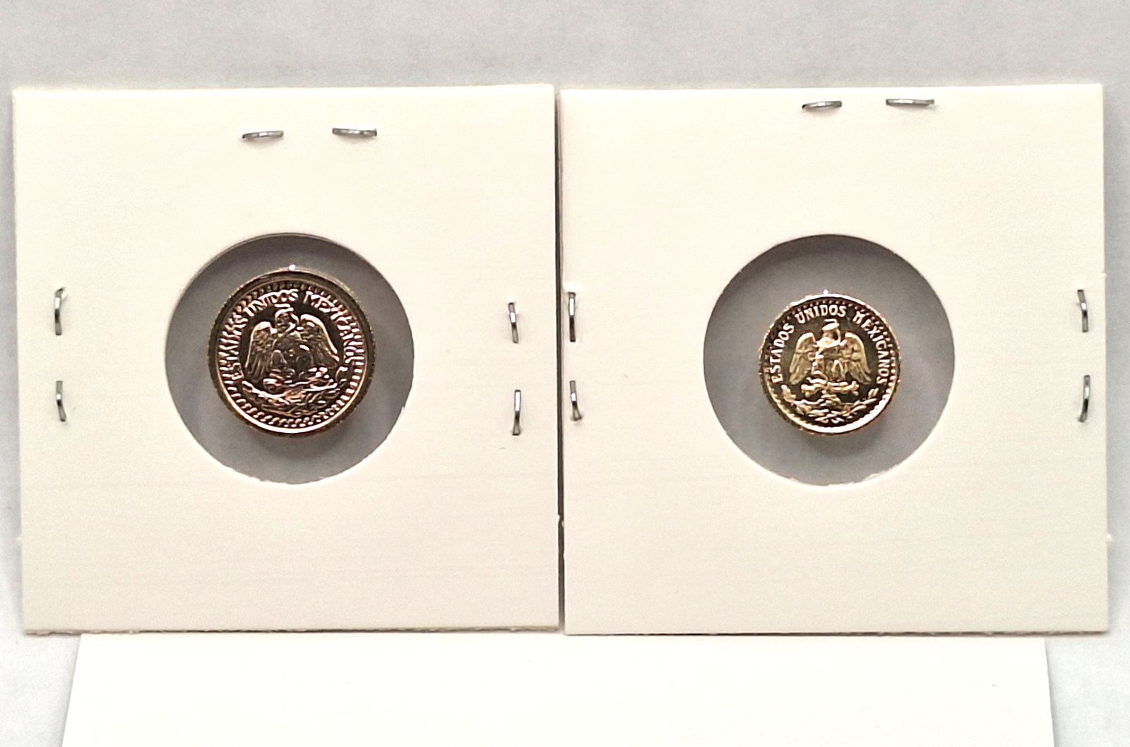 14K Gold 2 Pesos & 2.5 Pesos Coin Set Privately Minted in Protective Holders