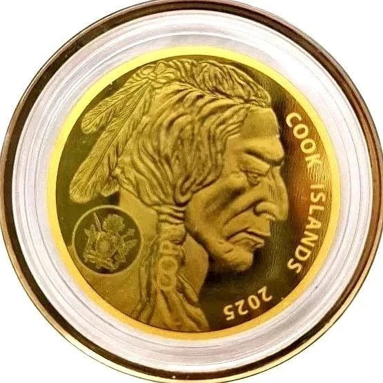 2026 Cook Islands $5 Gold Coin Set – St Gaudens + Buffalo 100mg .9999 Fine