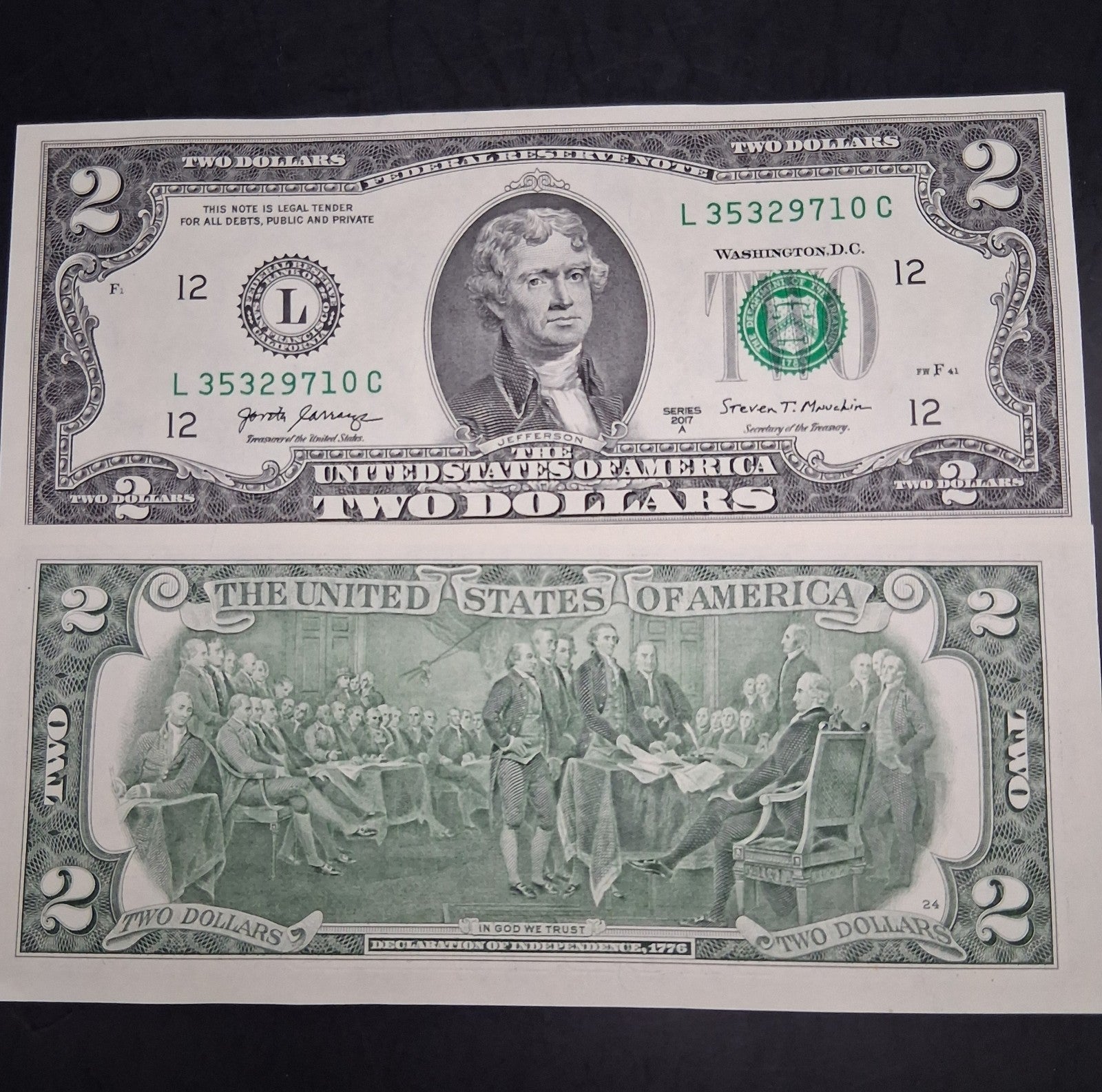 Lot 3 x $2 Bill Two Dollar Bill Uncirculated $6 Total Random Year Genuine Crisp