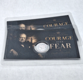 2x Winston Churchill Courage Over Fear Cards Genuine 1g .999 Silver Morgan Round