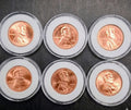 2025 P & D Lincoln Shield Penny Lot 6 Brilliant Uncirculated Coins in Hard Cases
