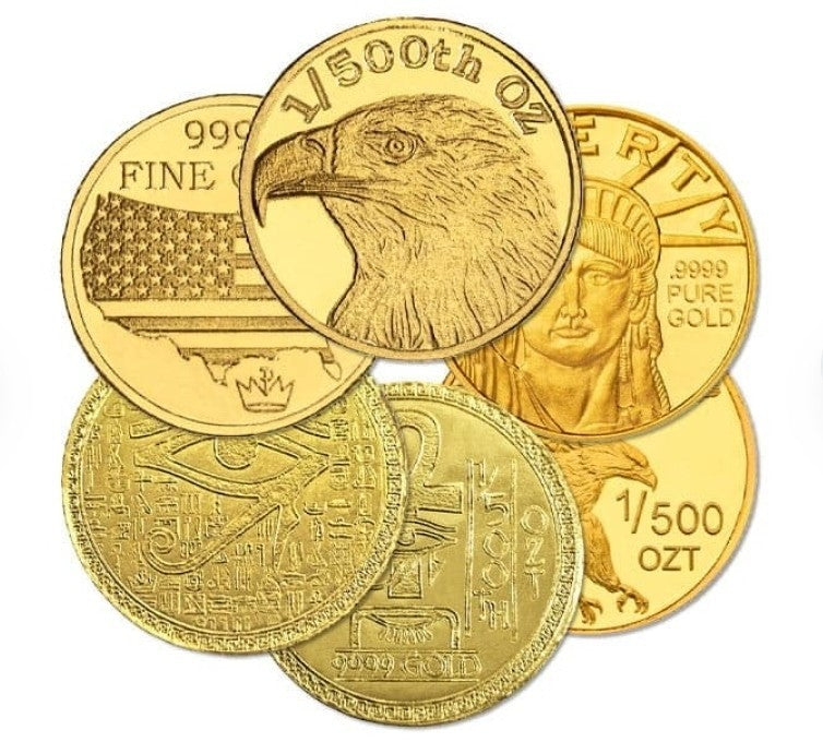 1/500 Oz Gold Round - .9999 Pure, Random Design