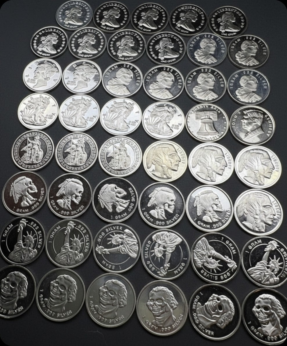 20x PURE .999 Fine Silver Rounds Bullion Estate Lot Amazing Designs