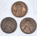 LOT 3 - 1909-1958 - Random Date Lincoln Wheat Penny - Free Shipping *Circulated*