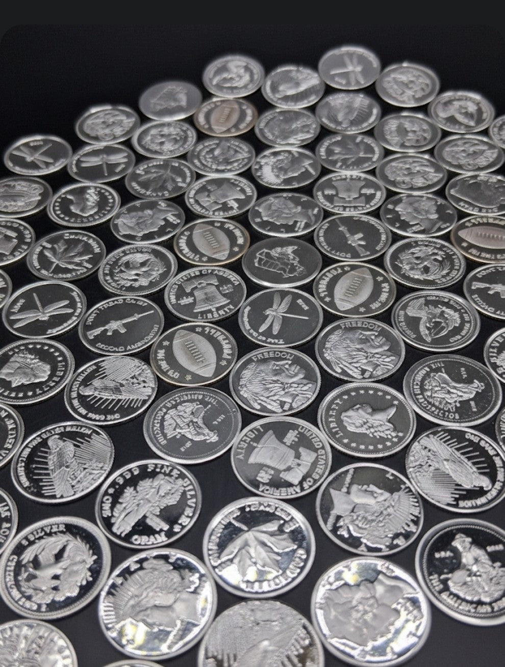 Lot of 7 .999 Fine Silver Rounds & Bars | Assorted Bullion Estate Mix