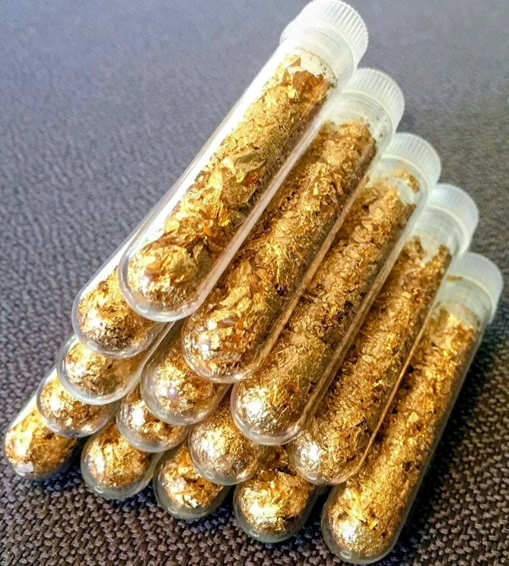 50 GRAM SILVER BAR VALCAMBI SUISSE + 2 VIALS GOLD FLAKES 🔥