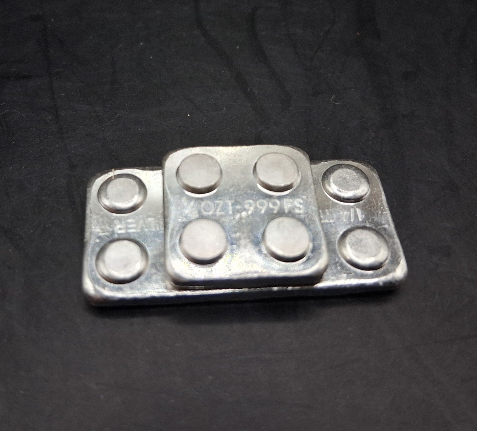.999 Fine Silver Stackable Bar Set (1/4 oz + 1/8 oz) Bullion - Hand Poured Lot