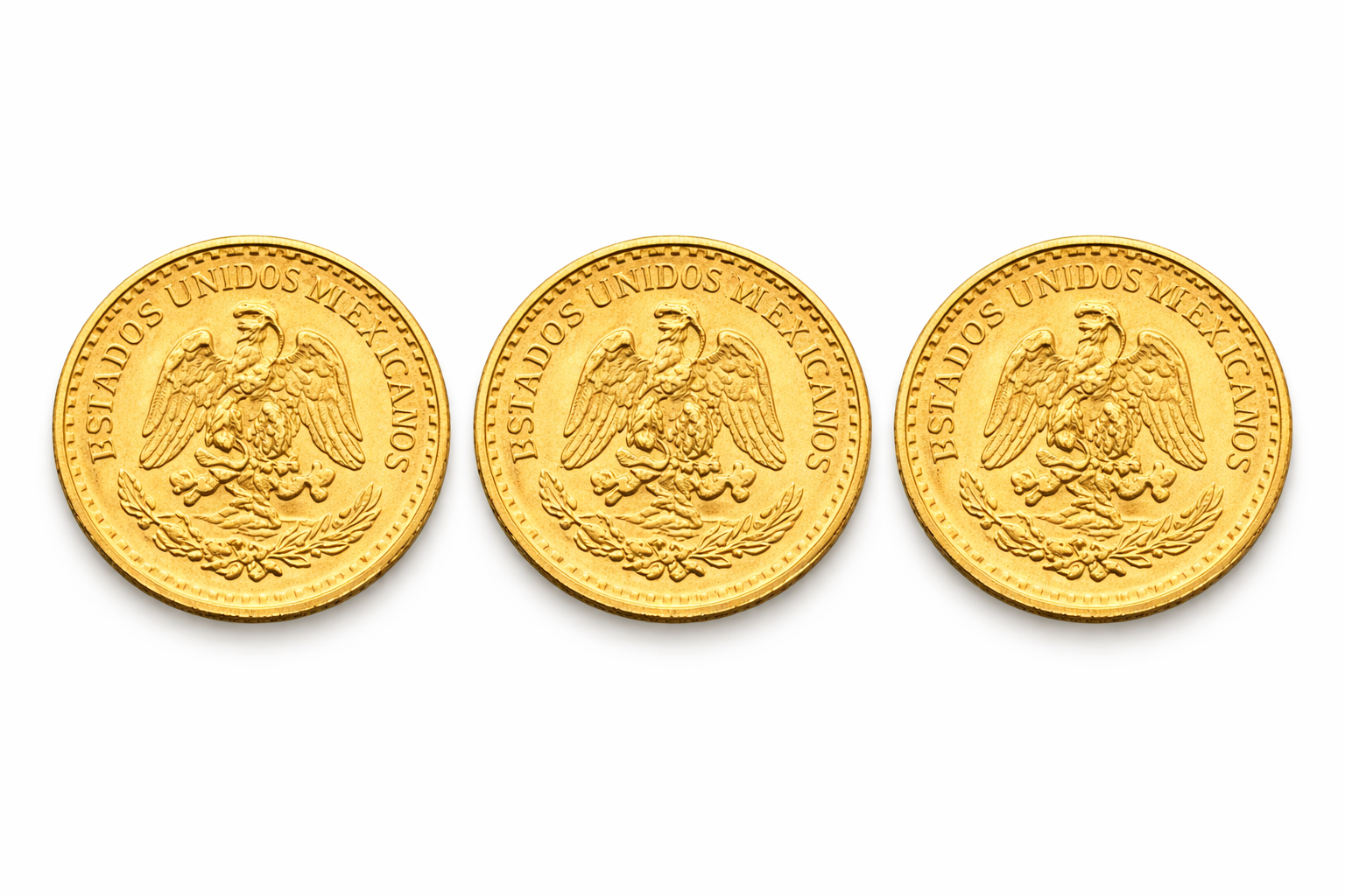 Lot of 3 ✨ 14K 2.5 Pesos Gold Coin • Privately Minted Bullion Collectible 🇲🇽💛