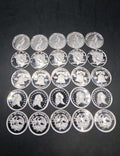 (25x) Pure .999 Fine Silver Rounds Premium New Bullion Estate Lot Designs