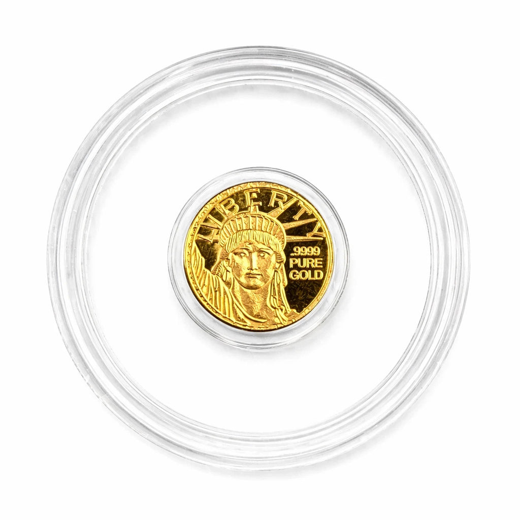 🔥 24K Lady Liberty Gold Coin 1/200 oz .9999 + FREE Valcambi Bar ✨