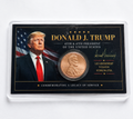 Donald Trump Display Card w/ 2025-D Lincoln Cent Last Penny Minted UNC FS