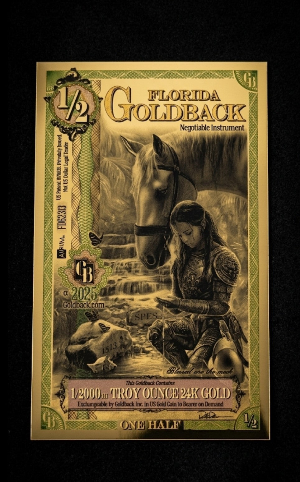 2025 Florida 1/2 Goldback *ALPHA SERIES* FREE SHIPPING