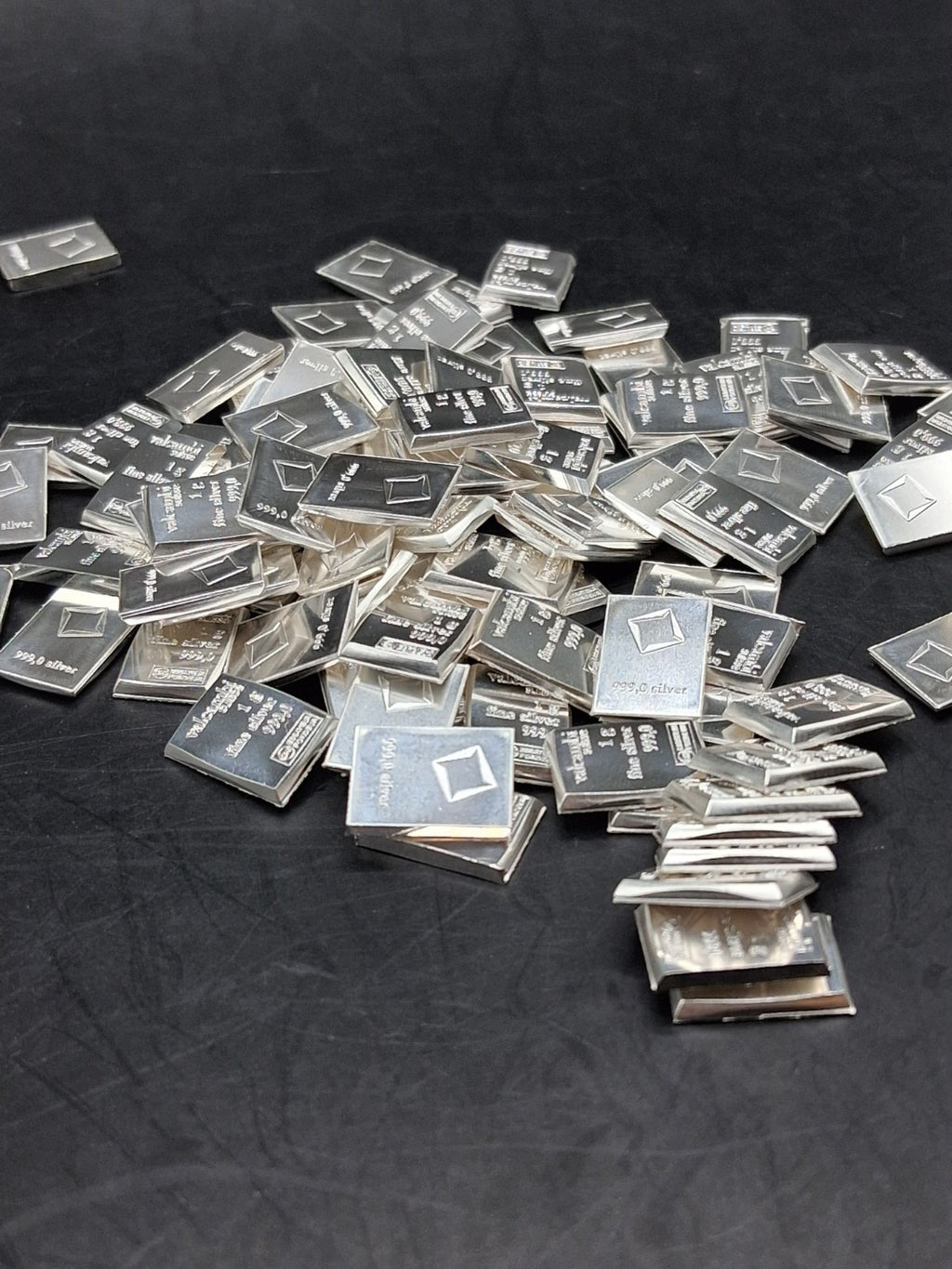 Lot 10 x Valcambi 1g Silver Bar .999 Pure Fractional Investment Bullion 10 Gram