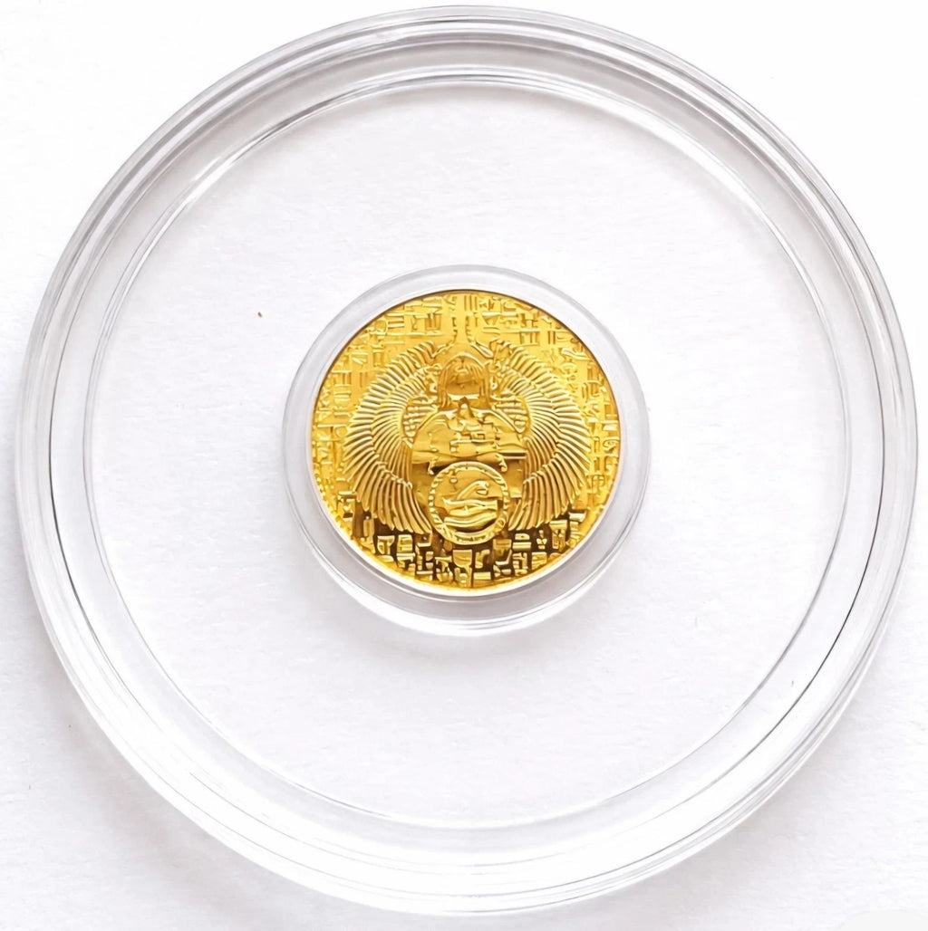 TUBE of 20 - 1/200 oz .999 Pure Gold Egyptian Scarab Round 24K Fine Gold Bullion