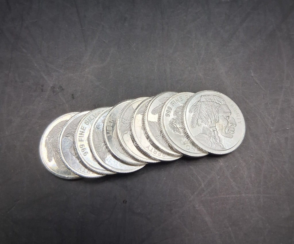 Lot of (20) - 1 Gram .999 Fine Silver Round - Buffalo / Indian Head