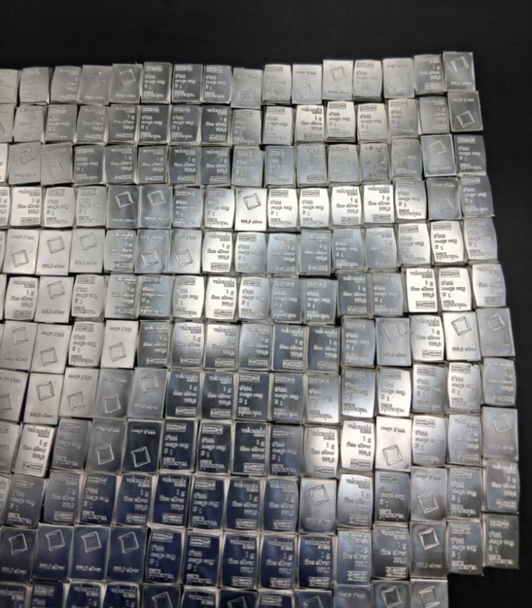 Lot of 20 - 1 Gram Valcambi Suisse Silver Bars .999 Fine Pure Bullion 1g Each