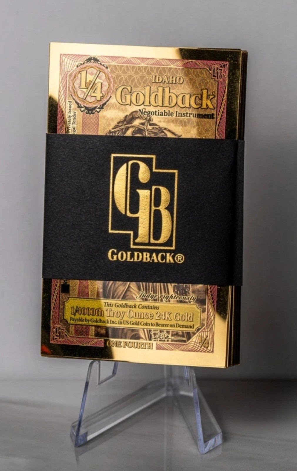 Lot 50 X - 1/4 IDAHO Goldback Aurum Gold Foil Note 1/4000 oz 24kt .999 Fine