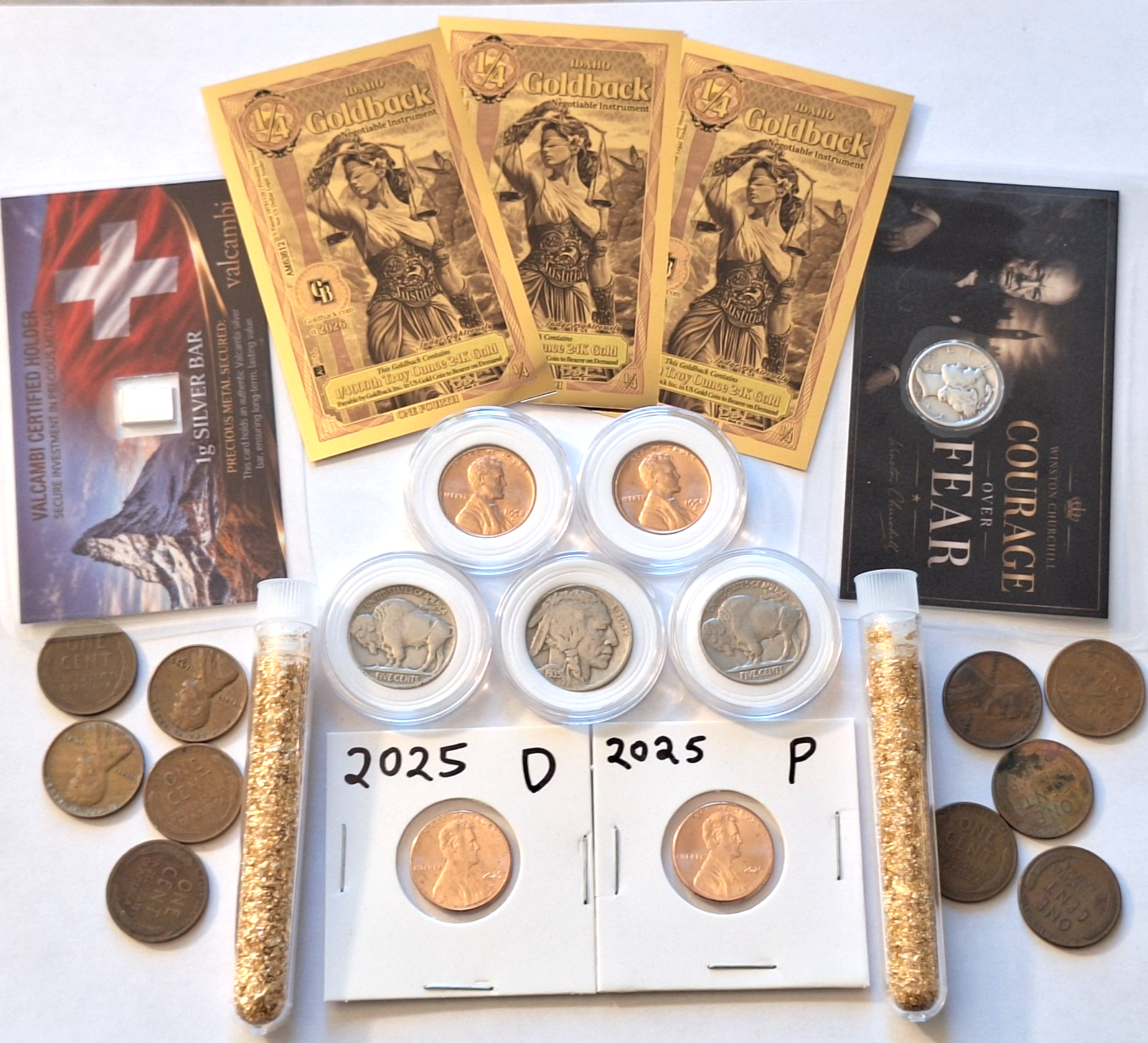 ESTATE SALE COIN LOT | Wheat Pennies, Buffalo Nickels, Goldbacks, Gold & Silver
